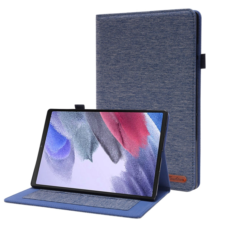 Custodia per tablet in pelle PU con tessuto a vibrazione orizzontale con slot per schede e supporto, For Galaxy Tab A8 10.5 2021, For Samsung Galaxy Tab A8 10.5 2021