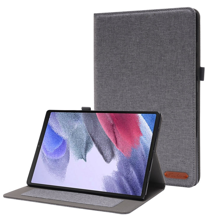 Custodia per tablet in pelle PU con tessuto a vibrazione orizzontale con slot per schede e supporto, For Galaxy Tab A8 10.5 2021, For Samsung Galaxy Tab A8 10.5 2021