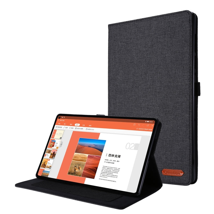 Custodia per tablet in pelle PU con tessuto a vibrazione orizzontale con slot per schede e supporto, For OPPO Realme Pad