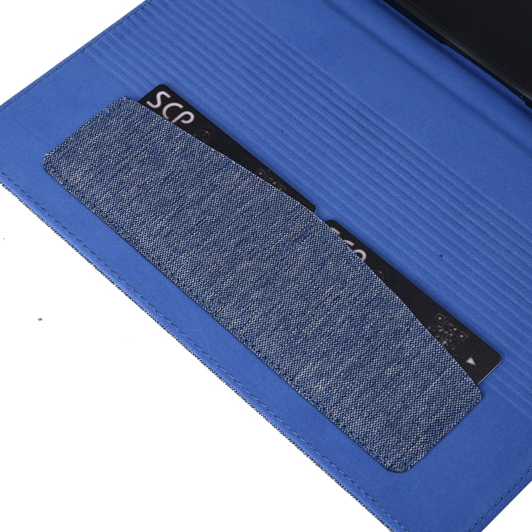 Custodia per tablet in pelle PU con tessuto a vibrazione orizzontale con slot per schede e supporto, For OPPO Realme Pad