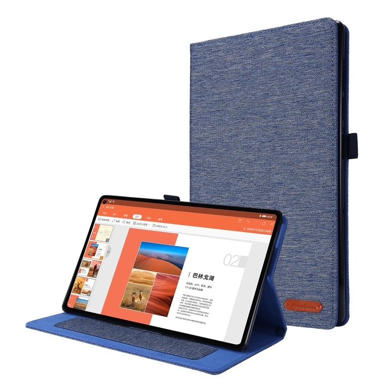 Custodia per tablet in pelle PU con tessuto a vibrazione orizzontale con slot per schede e supporto, For OPPO Realme Pad
