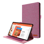 Custodia per tablet in pelle PU con tessuto a vibrazione orizzontale con slot per schede e supporto, For OPPO Realme Pad