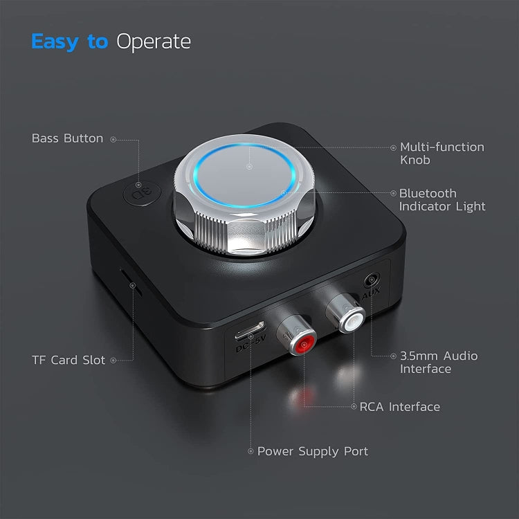 Ricevitore Bluetooth 5.0 C39 convertitore audio wireless RCA a 3