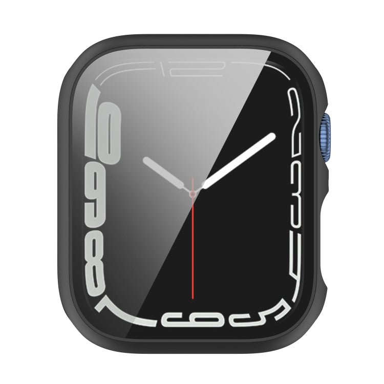 Custodia protettiva per PC antiurto con pellicola in vetro temperato, For Apple Watch Series 9 / 8 / 7 45mm, For Apple Watch Series 9 / 8 / 7 41mm