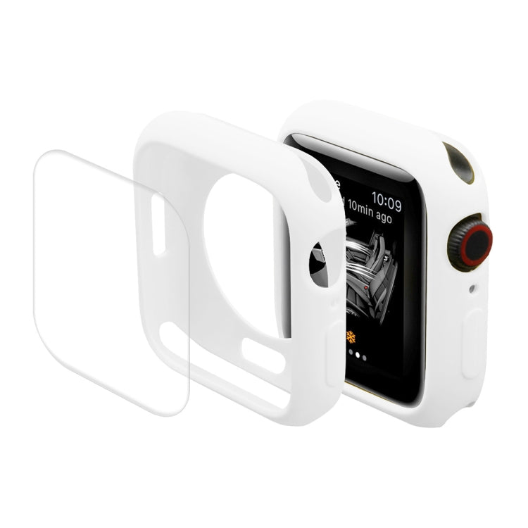 ENKAY Hat-Prince Custodia Protettiva per Orologio in TPU + Pellicola Protettiva per Schermo in PET a Copertura Totale per Apple Watch Series 7 41mm