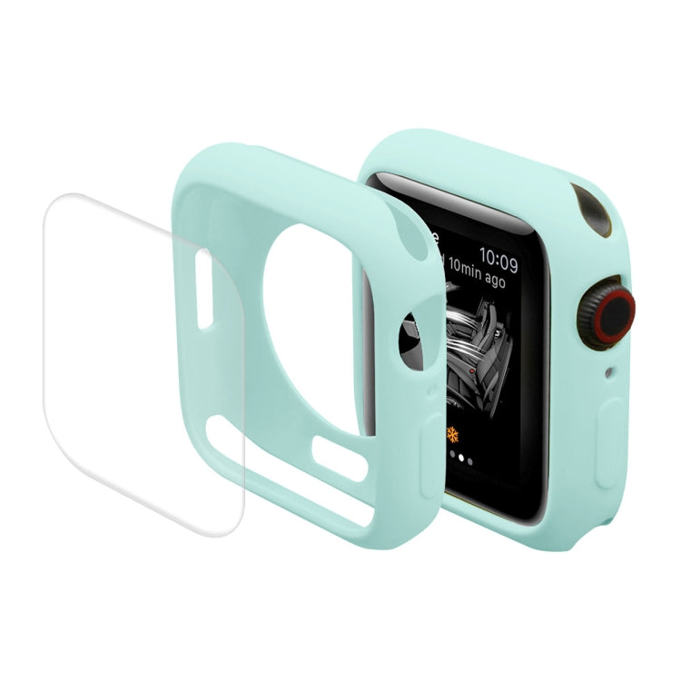 ENKAY Hat-Prince Custodia Protettiva per Orologio in TPU + Pellicola Protettiva per Schermo in PET a Copertura Totale per Apple Watch Series 7 41mm