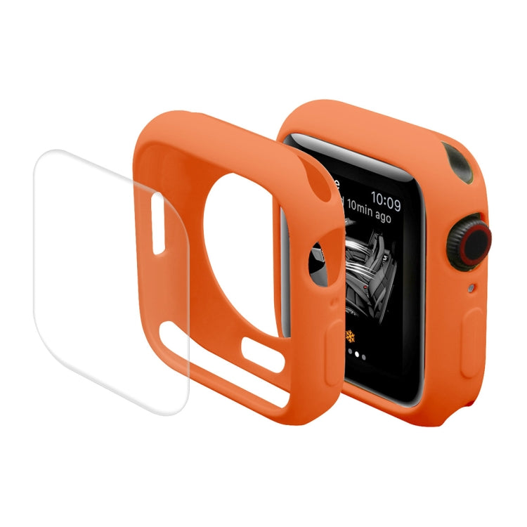 ENKAY Hat-Prince Custodia Protettiva per Orologio in TPU + Pellicola Protettiva per Schermo in PET a Copertura Totale per Apple Watch Series 7 45mm