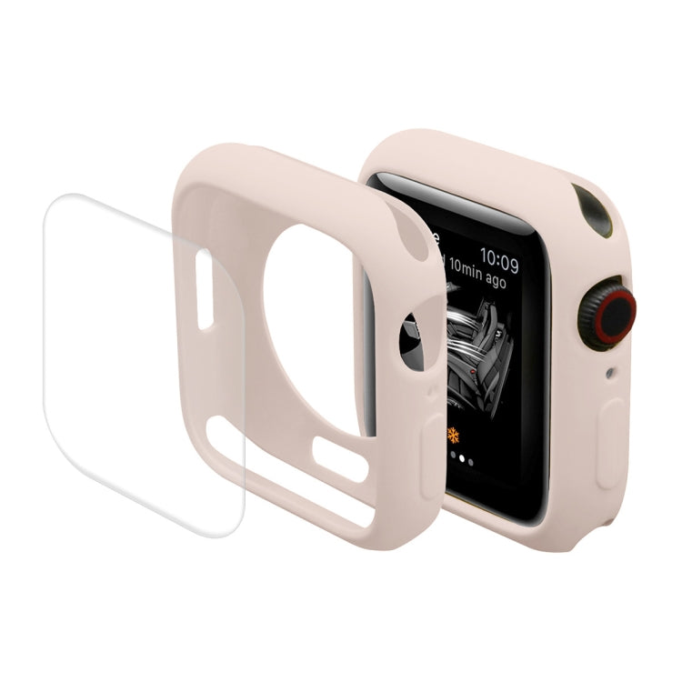 ENKAY Hat-Prince Custodia Protettiva per Orologio in TPU + Pellicola Protettiva per Schermo in PET a Copertura Totale per Apple Watch Series 7 45mm