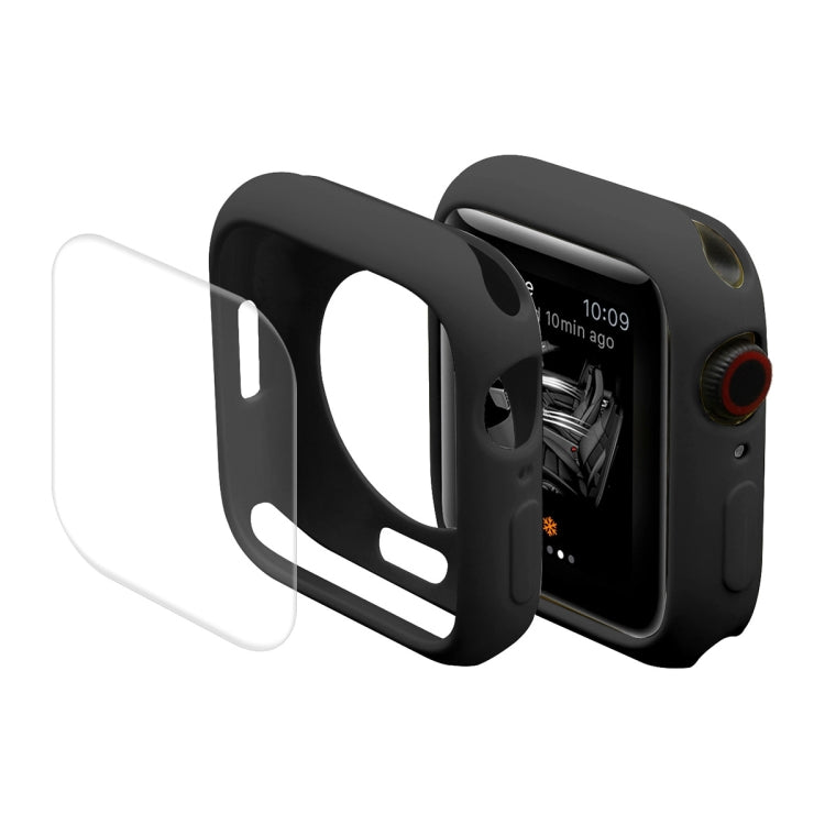 ENKAY Hat-Prince Custodia Protettiva per Orologio in TPU + Pellicola Protettiva per Schermo in PET a Copertura Totale per Apple Watch Series 7 45mm