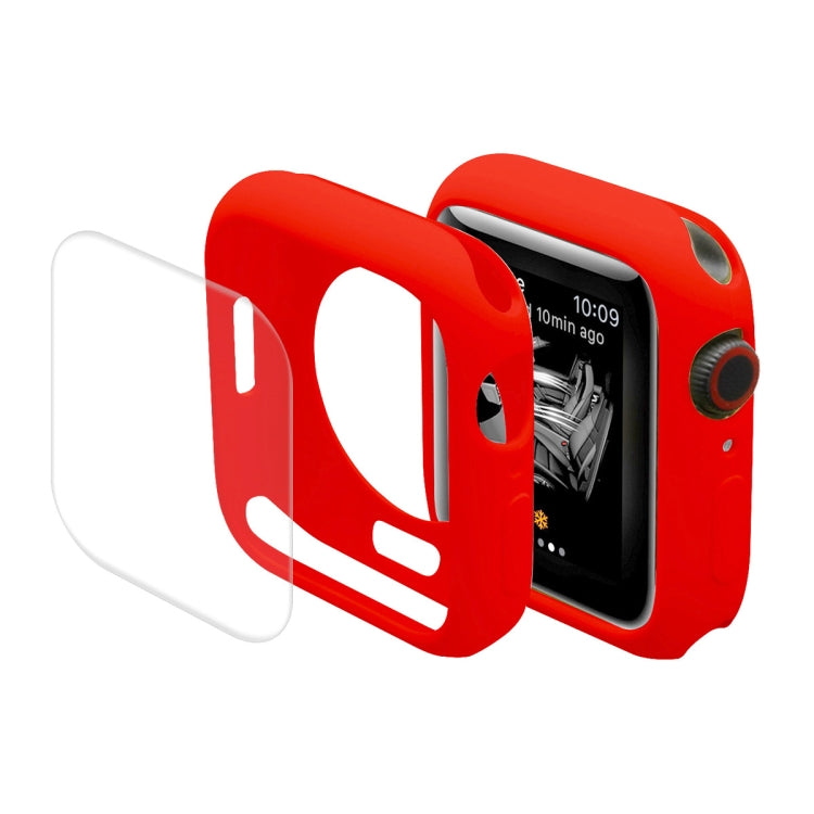 ENKAY Hat-Prince Custodia Protettiva per Orologio in TPU + Pellicola Protettiva per Schermo in PET a Copertura Totale per Apple Watch Series 7 45mm