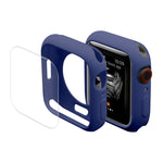 ENKAY Hat-Prince Custodia Protettiva per Orologio in TPU + Pellicola Protettiva per Schermo in PET a Copertura Totale per Apple Watch Series 7 45mm
