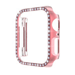 ENKAY Hat-Prince Electroplate PC Diamond Watch Case + Pellicola proteggi schermo in PET curvo a copertura totale per Apple Watch Series 7 45mm