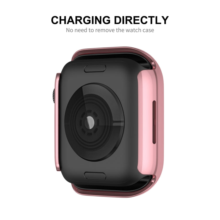 ENKAY Hat-Prince Electroplate PC Diamond Watch Case + Pellicola proteggi schermo in PET curvo a copertura totale per Apple Watch Series 7 45mm