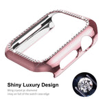 ENKAY Hat-Prince Electroplate PC Diamond Watch Case + Pellicola proteggi schermo in PET curvo a copertura totale per Apple Watch Series 7 41mm