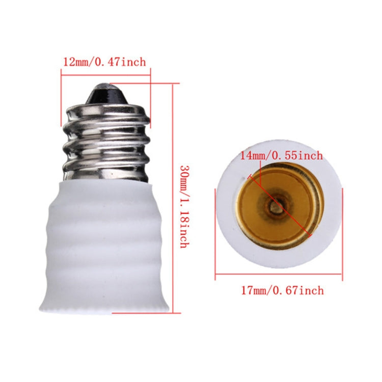 Adattatore per lampada a LED con cambio presa da 10 pezzi da E12 a E14, Black, White