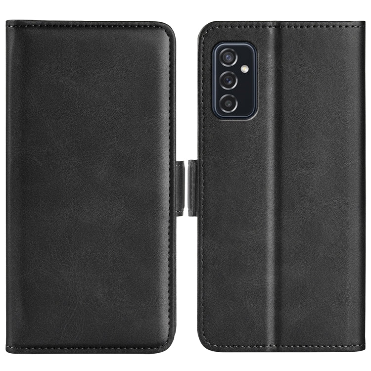 Per Samsung Galaxy M52 5G Custodia in pelle a vibrazione orizzontale con fibbia magnetica a doppio lato con supporto e slot per carte e portafoglio, For Samsung Galaxy M52 5G