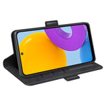 Per Samsung Galaxy M52 5G Custodia in pelle a vibrazione orizzontale con fibbia magnetica a doppio lato con supporto e slot per carte e portafoglio, For Samsung Galaxy M52 5G