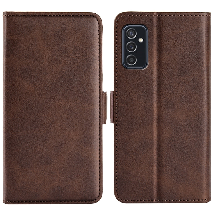 Per Samsung Galaxy M52 5G Custodia in pelle a vibrazione orizzontale con fibbia magnetica a doppio lato con supporto e slot per carte e portafoglio, For Samsung Galaxy M52 5G