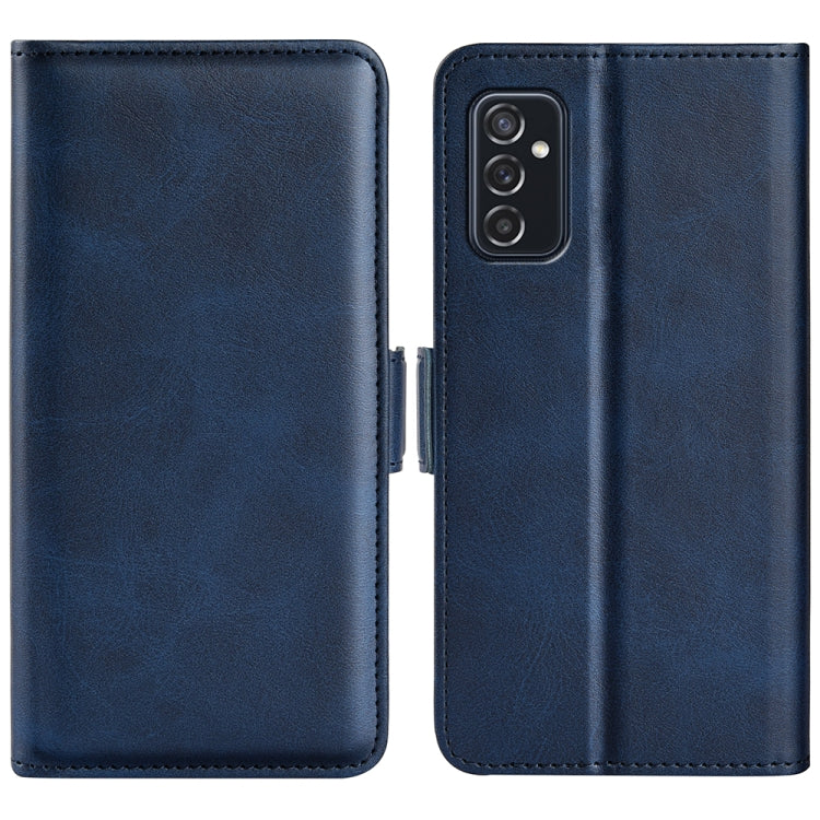 Per Samsung Galaxy M52 5G Custodia in pelle a vibrazione orizzontale con fibbia magnetica a doppio lato con supporto e slot per carte e portafoglio, For Samsung Galaxy M52 5G