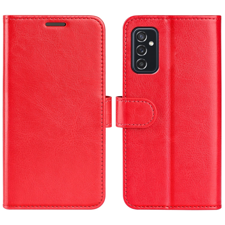 Per Samsung Galaxy M52 5G R64 Texture Custodia protettiva a vibrazione orizzontale singola con supporto e slot per schede e portafoglio e cornice per foto, For Samsung Galaxy M52 5G