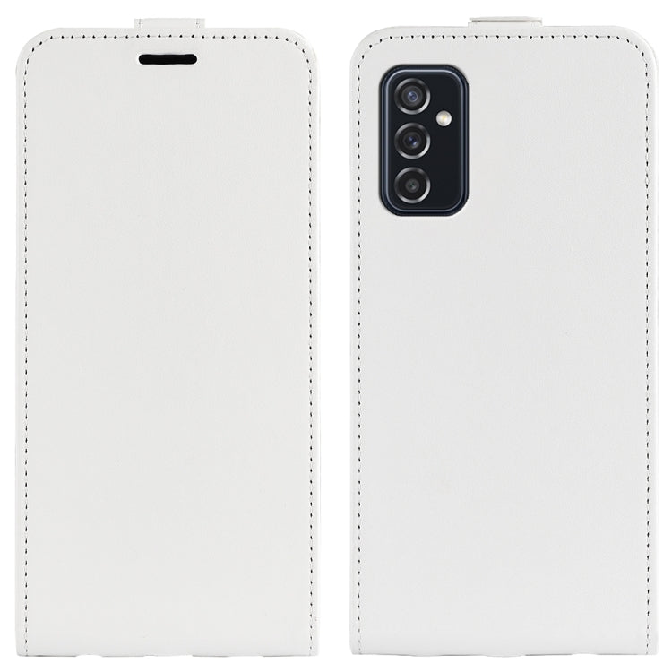 Per Samsung Galaxy M52 5G R64 Texture Custodia protettiva in pelle a vibrazione verticale singola con slot per schede e cornice per foto, For Galaxy M52 5G