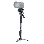 Monopiede con montaggio su treppiede YUNTENG VCT-288 con testa di trascinamento fluida, VCT-288