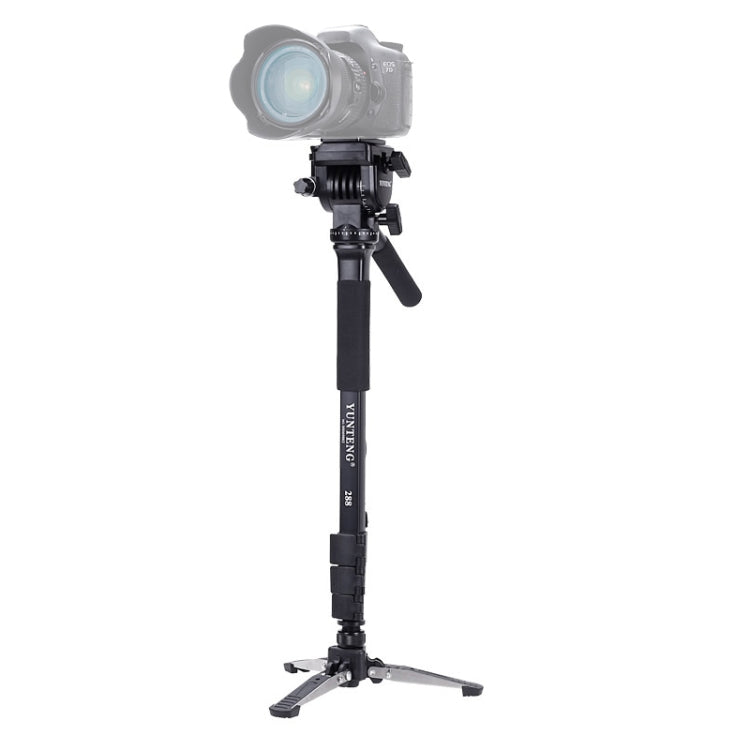 Monopiede con montaggio su treppiede YUNTENG VCT-288 con testa di trascinamento fluida, VCT-288