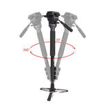 Monopiede con montaggio su treppiede YUNTENG VCT-288 con testa di trascinamento fluida, VCT-288
