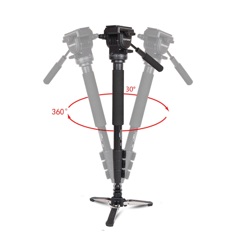 Monopiede con montaggio su treppiede YUNTENG VCT-288 con testa di trascinamento fluida, VCT-288
