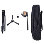 Monopiede con montaggio su treppiede YUNTENG VCT-288 con testa di trascinamento fluida, VCT-288