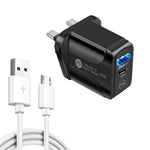 Caricabatterie rapido PD25W USB-C e QC3.0 con cavo Micro USB