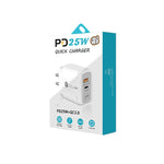 Caricabatterie rapido PD25W USB-C + QC3.0 con cavo Type-C