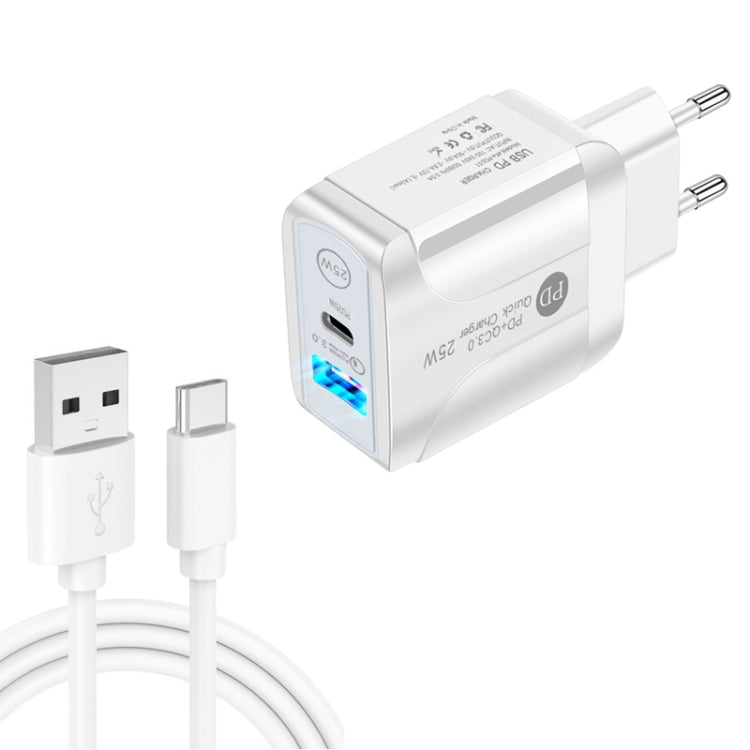 Caricabatterie rapido PD25W USB-C con cavo Type-C