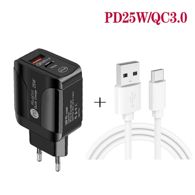 Caricabatterie rapido PD25W USB-C con cavo Type-C