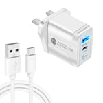 Caricabatterie rapido PD25W USB-C con cavo Type-C
