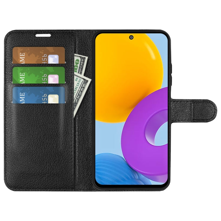 Per Samsung Galaxy M52 5G Litchi Texture Custodia protettiva a vibrazione orizzontale con supporto e slot per schede e portafoglio, For Samsung Galaxy M52 5G