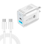 Caricabatterie rapido PD25W USB-C doppia porta con cavo