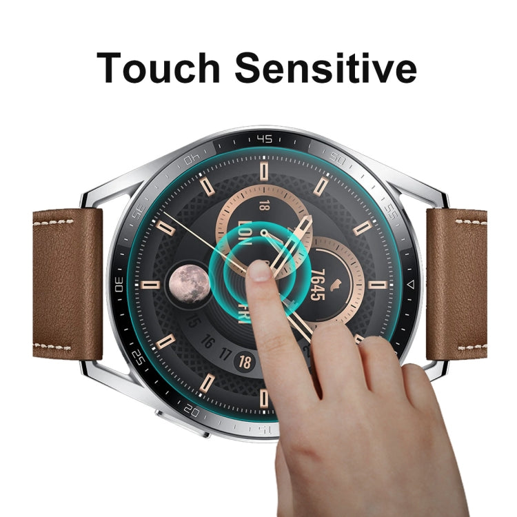 Per Huawei Watch GT 3 46mm ENKAY Hat-Prince 0.2mm 9H 2.15D Pellicola protettiva per schermo in vetro temperato con bordo curvo, 1 PC, 2 PCS, 5 PCS, 10 PCS