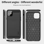 Custodia morbida in TPU in fibra di carbonio spazzolata serie MOF Gentleness, For iPhone 12 mini, For iPhone 12 / 12 Pro, For iPhone 12 Pro Max, For iPhone?12 / 12 Pro