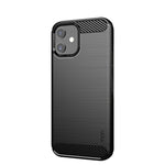 Custodia morbida in TPU in fibra di carbonio spazzolata serie MOF Gentleness, For iPhone 12 mini, For iPhone 12 / 12 Pro, For iPhone 12 Pro Max, For iPhone?12 / 12 Pro