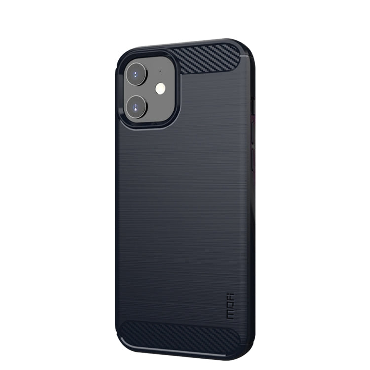 Custodia morbida in TPU in fibra di carbonio spazzolata serie MOF Gentleness, For iPhone 12 mini, For iPhone 12 / 12 Pro, For iPhone 12 Pro Max, For iPhone?12 / 12 Pro