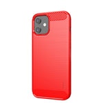 Custodia morbida in TPU in fibra di carbonio spazzolata serie MOF Gentleness, For iPhone 12 mini, For iPhone 12 / 12 Pro, For iPhone 12 Pro Max, For iPhone?12 / 12 Pro