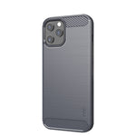 Custodia morbida in TPU in fibra di carbonio spazzolata serie MOF Gentleness, For iPhone 12 mini, For iPhone 12 / 12 Pro, For iPhone 12 Pro Max, For iPhone?12 / 12 Pro