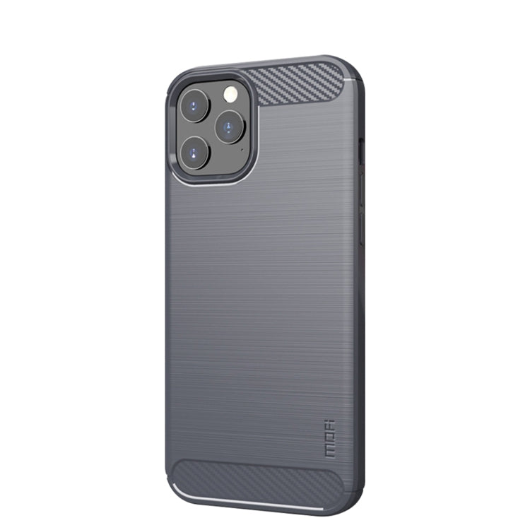 Custodia morbida in TPU in fibra di carbonio spazzolata serie MOF Gentleness, For iPhone 12 mini, For iPhone 12 / 12 Pro, For iPhone 12 Pro Max, For iPhone?12 / 12 Pro
