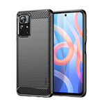 Custodia morbida per telefono in TPU in fibra di carbonio spazzolata serie MOFI Gentleness, For Xiaomi Redmi Note11 / Poco M4 Pro 5G, For Xiaomi Redmi Note11 Pro / Note 11 Pro+, For Xiaomi Redmi 10 / 10 Prime, For Xiaomi Mi 11T / 11T Pro