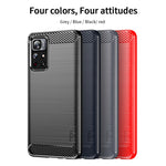 Custodia morbida per telefono in TPU in fibra di carbonio spazzolata serie MOFI Gentleness, For Xiaomi Redmi Note11 / Poco M4 Pro 5G, For Xiaomi Redmi Note11 Pro / Note 11 Pro+, For Xiaomi Redmi 10 / 10 Prime, For Xiaomi Mi 11T / 11T Pro