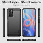 Custodia morbida per telefono in TPU in fibra di carbonio spazzolata serie MOFI Gentleness, For Xiaomi Redmi Note11 / Poco M4 Pro 5G, For Xiaomi Redmi Note11 Pro / Note 11 Pro+, For Xiaomi Redmi 10 / 10 Prime, For Xiaomi Mi 11T / 11T Pro