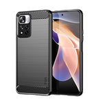Custodia morbida per telefono in TPU in fibra di carbonio spazzolata serie MOFI Gentleness, For Xiaomi Redmi Note11 / Poco M4 Pro 5G, For Xiaomi Redmi Note11 Pro / Note 11 Pro+, For Xiaomi Redmi 10 / 10 Prime, For Xiaomi Mi 11T / 11T Pro