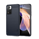 Custodia morbida per telefono in TPU in fibra di carbonio spazzolata serie MOFI Gentleness, For Xiaomi Redmi Note11 / Poco M4 Pro 5G, For Xiaomi Redmi Note11 Pro / Note 11 Pro+, For Xiaomi Redmi 10 / 10 Prime, For Xiaomi Mi 11T / 11T Pro