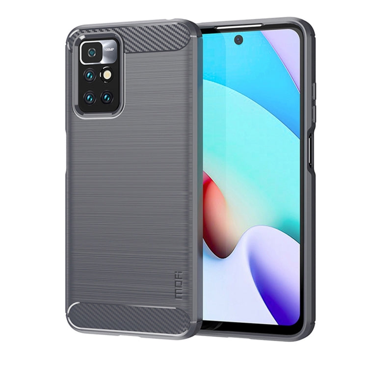Custodia morbida per telefono in TPU in fibra di carbonio spazzolata serie MOFI Gentleness, For Xiaomi Redmi Note11 / Poco M4 Pro 5G, For Xiaomi Redmi Note11 Pro / Note 11 Pro+, For Xiaomi Redmi 10 / 10 Prime, For Xiaomi Mi 11T / 11T Pro